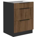 Legkelendőbb Niki 34 konyha 60 D 3S BB PREMIUM BOX okapi dió/ fekete